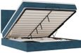 vidaXL Lit coffre avec matelas 200x200cm Velours Bleu foncé