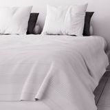 Soleil d'Ocre Adele Dekking verlicht, gegooid van bank, Polycoton, Wit, 220 x 240 cm