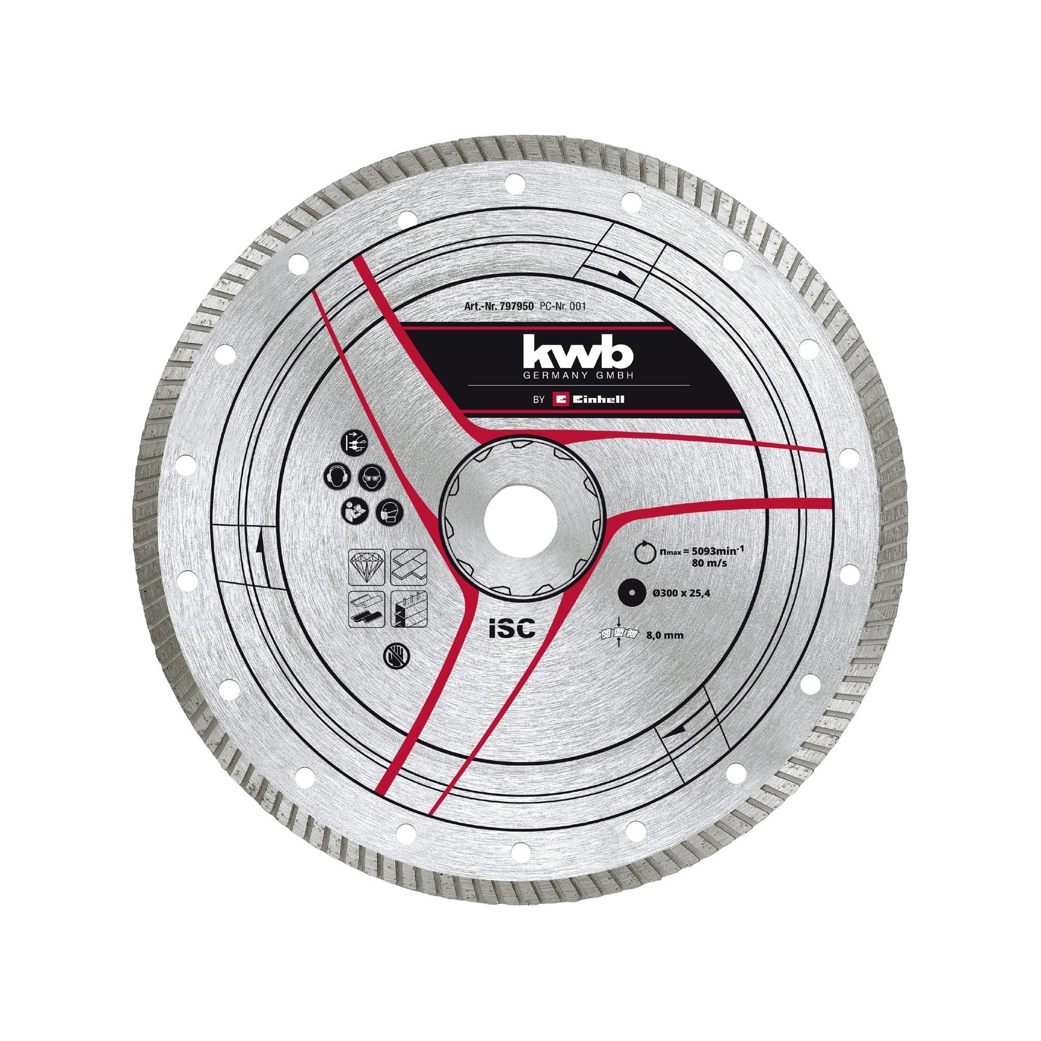 kwb Diamantslijpschijf 300 x 25,4mm Turbo