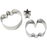 PME SP263 roestvrijstalen zoete erwtensnijders, middelgroot, set van 3, zilver
