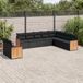 Maison Exclusive - Ensemble de meubles de jardin 10 pièces avec canapé et coussins, noir, en polyrotin
