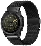 By Qubix - Braided Nylon Watch Band - 26mm Quickfit - Black - For Garmin Fenix 8 / 8 Pro (51mm)