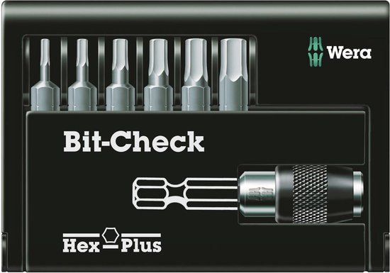 Wera Bit-Check 7 Hex-Plus 1 Bitset - 7-delig