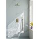 Fortifura Calvi set de douche encastrée – pommeau de douche Ø25 cm – bras mural courbé 35 cm – douchette à main 1 jet – flexible métallique – laiton brossé