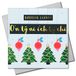 Welsh Christmas Card, Van ons huis naar jou, tekst verijdeld in glanzend goud