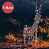 Lumineo Rotan Rendier met LED Verlichting - 69CM - Binnen & Buiten
