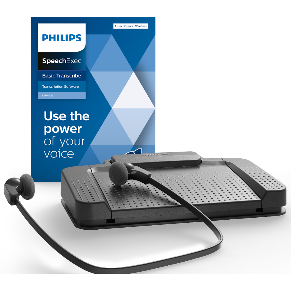 Philips LFH7177/06 Transcriptieset met headset, voetschakelaar en software