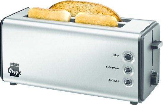 Unold Onyx Duplex Broodrooster - Roestvrijstaal - 1400W - 4 Sandwiches