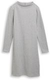 Tom Tailor Jurk met opstaande kraag - Maat 44 - medium silver grey melange
