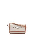 LACOSTE Schoudertas 'Lacoste Sac Bandoulière Heritage Canvas Natural Tan' wit
