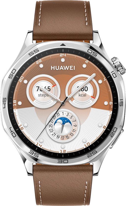 HUAWEI WATCH GT 5 - Brown Composite Leather Strap - 46mm