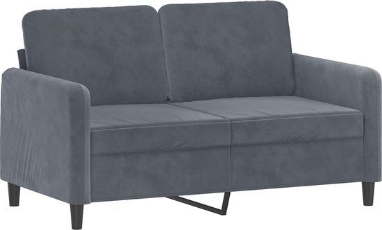vidaXL Tweezitsbank 120 cm fluweel donkergrijs