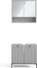 Vicco Meuble de salle de bain Eliza, Gris, 2 pièces