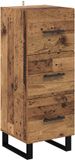 vidaXL - Dressoir - Oud - Hout - 34,5 x 34 x 90 cm - Geëngineerd Hout en IJzer