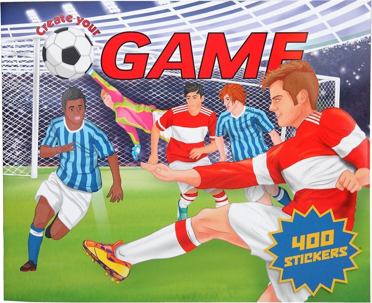 Depesche 11405 stickeralbum "Create your Football Game", sticker met 16 pagina's en 6 stickervellen, ca. 30 x 24,5 cm