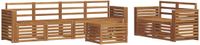 vidaXL - Bank loungeset - 6 zitplekken - Massief Acacia Hout - Naturel