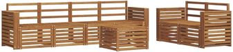 vidaXL - Bank loungeset - 6 zitplekken - Massief Acacia Hout - Naturel