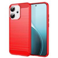 Oppo Coque pour Oppo Reno 14 / 14 F / 14 FS 5G - housse etui silicone gel carbone + film ecran - ROUGE