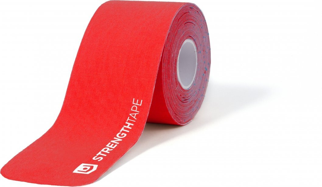 Ironman StrengthTape kinesio tape - kleur rood - lengte 5m - 20 voorgesneden strips