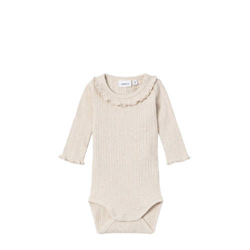 NAME IT BABY romper NBFOLIA beige