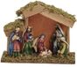 G. Wurm Kerststal met beelden - 20 x 8 x 15 cm - hout en polystone