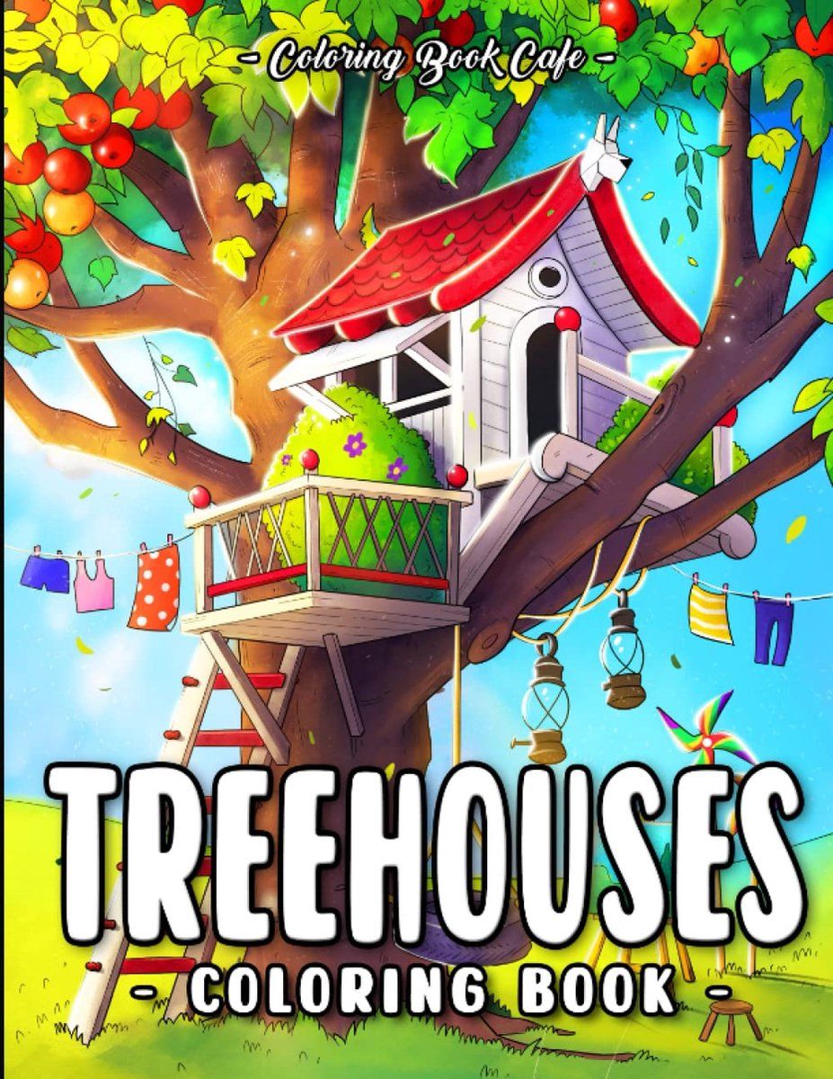 Coloring Book Cafe Treehouses Coloring Book - Kleurboek voor volwassenen