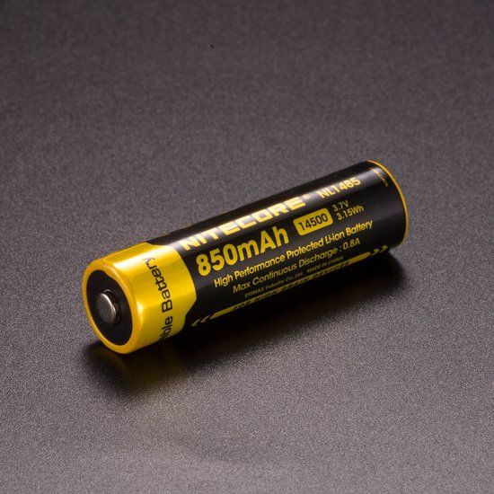 Nitecore NL1485 14500 850mAh 3.7V Li-ion Oplaadbare Batterij - 1 Stuk