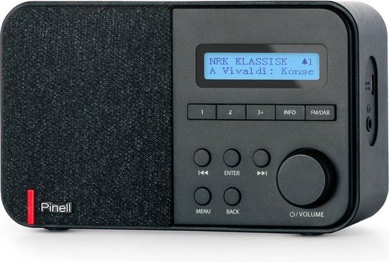 Pinell Supersound mini FM/DAB+ radio - Zwart