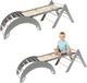 Arc à grimper bois balançoire + toboggans double face + triangle d'escalade pour enfants | Aire de jeux | Jouets Montessori | Rockerboard