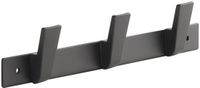 SOTECH Blackline ALBUS-haakrail 257 mm met 3 haken zwart gepoedercoat Kapstok Kapstokhaken