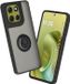 Techsuit Hoesje geschikt voor Motorola Moto G86 - Glinth Back Cover met ring en magneet - Zwart