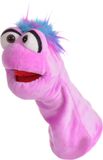 Living Puppets Living Puppets handpoppen dier tüffelchen kletsworm paars 25cm