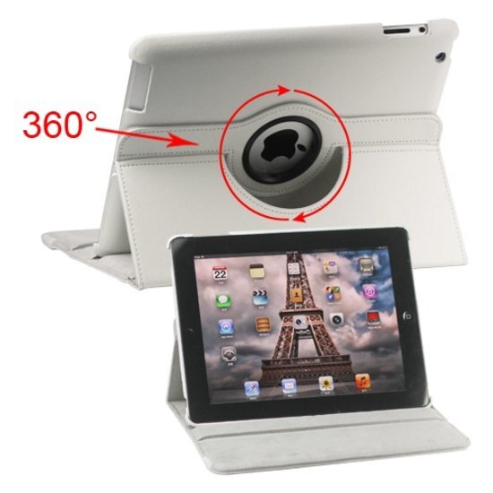 B2Ctelecom 360 Graden Draaibaar Stand Case iPad 2 3 4 Wit