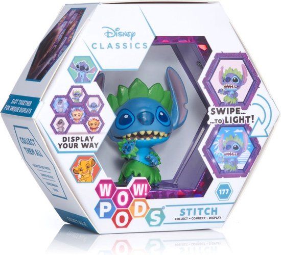 Wow! Wizarding World WOW! PODS Hula Stitch - Lilo & Stitch | Officiële Disney Classic Light-Up Bobble-Head Figuur | Nummer 177 in Collectie