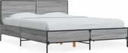 Maison Exclusive - Cadre de lit gris Sonoma 140x200 cm Matériau dérivé du bois et métal