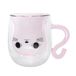 Lachineuse Roze Kawaii Kattenmok Dubbelwandig Glas Kattenstaarthandvat 300ml