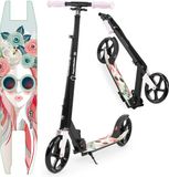 HyperMotion VIBE-scooter met twee wielen voor kinderen vanaf 7 jaar en jeugd, maximale belasting tot 100 kg, aluminium, opvouwbaar, verstelbare stuurhoogte, ABEC-7 lagers, 200 mm wielen, roze