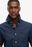 Superdry - City overhemd van katoen en linnen met korte mouwen - Heren - Shirts