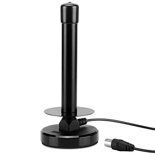 August Draagbare Freeview TV-antenne - Augustus DTA250 - Binnen/Buiten HD Digitale Antenne voor USB TV-Tuner/DVB-T2 Televisie/DAB-radio voor Camper - Met Magnetische Basis