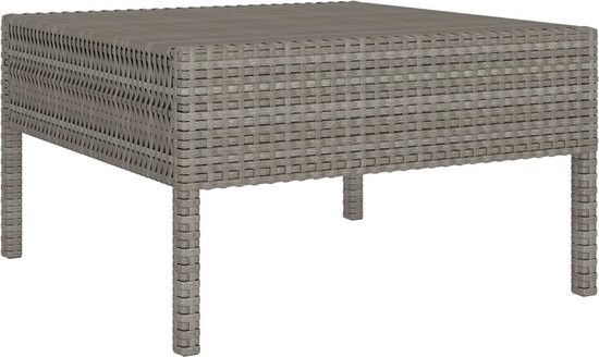 vidaXL 12-delige Loungeset met kussens poly rattan grijs