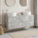 Maison Exclusive - Ensemble de 3 meubles de salle de bain, couleur gris béton, dimensions 129 x 44,5 x 80 cm
