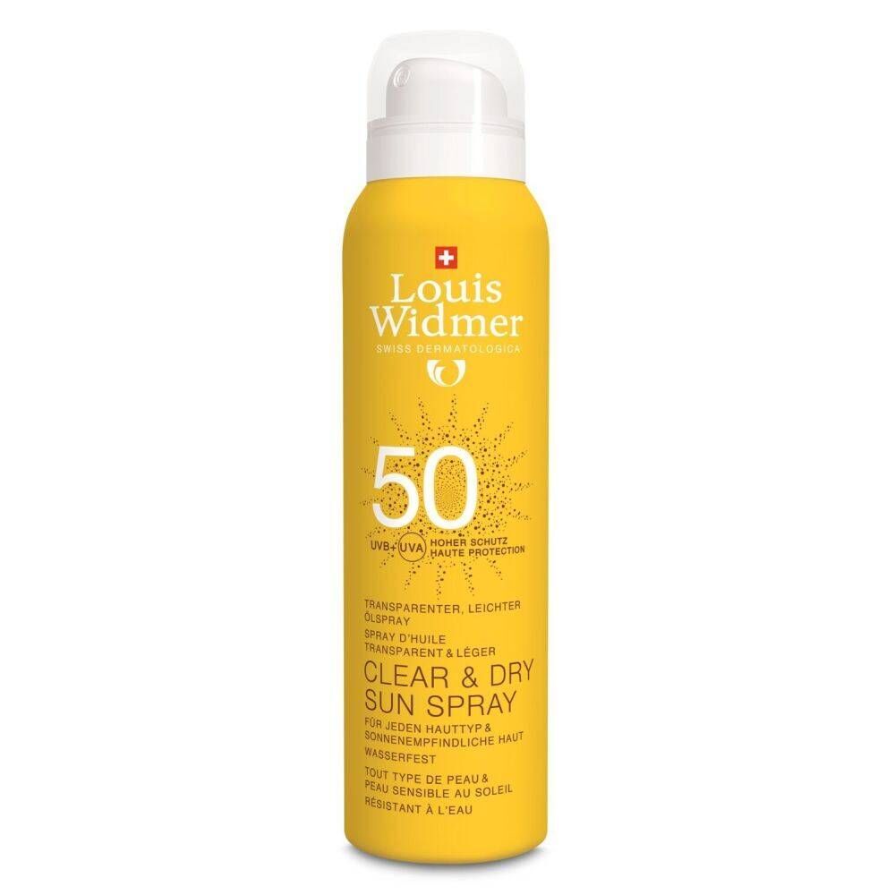 Louis Widmer Louis Widmer Clear & Dry Sun Spray Spf50 Zonder Parfum 200 ml spray