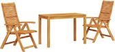 Acaciahout Table de jardin 3 pcs Brun Massif