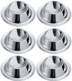 Westmark Set van 6 eierdopjes, rond, stapelbaar, ø 8,5 cm, roestvrij staal, zilver, 207222E3