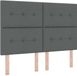 vidaXL Boxspring Bed met Hoofdeinde Donkergrijs Stof 190 x 140 cm