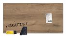 SIGEL SF476 Premium glazen magneetbord Artverum 91 x 46 cm natuurlijk hout, houtlook - set incl. 4 zwarte boardmarkers + reinigingsdoek