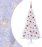 vidaXL Sapin de Noël artificiel Blanc 150 cm PVC et Acier