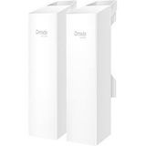 Omada TP-Link Omada EAP100-Bridge KIT V1 - Draadloze brug - 100Mb LAN - Wi-Fi 5 - Wi-Fi - 2.4 GHz - beheerd in Cloud - op stang te monteren (pak van 2)