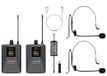Audibax Missouri Free Head Dual UHF beugelmicrofoon met oplaadbare ontvanger