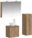 vidaXL Badkamermeubel Set 4-delig Artisanaal eiken Bewerkt hout en glas